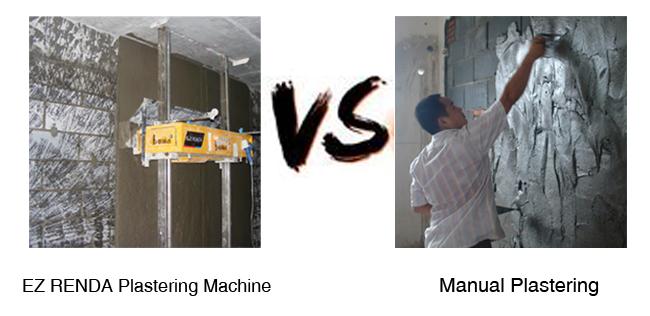 enyesando la máquina comparada con la enyesado manual
