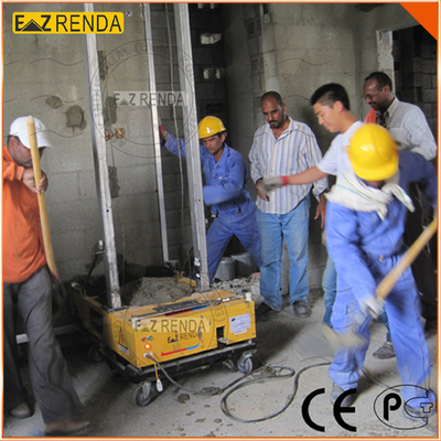Cement Wall Mortar Plastering Machine 0.75KW / 220V / 50HZ Hydraulic System