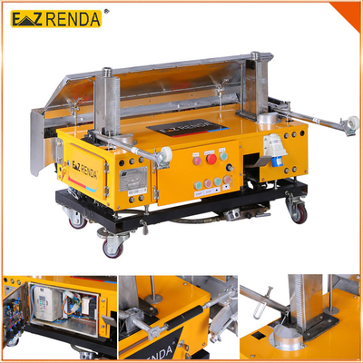 Three / Single Phase Wall Plastering Machine Yellow , Building Automatic Rendering Machine