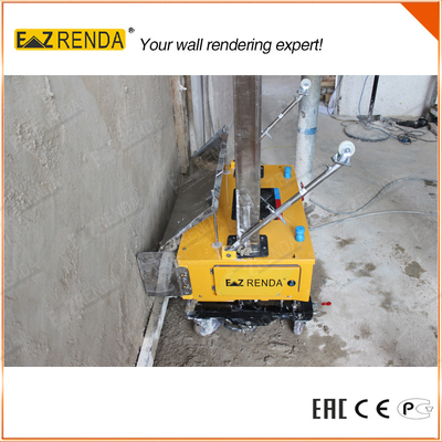 Steel Chain Wall Render Products Mechanical Plastering Machine Yellow Colour