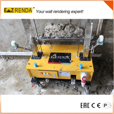 Steel Chain Wall Render Products Mechanical Plastering Machine Yellow Colour