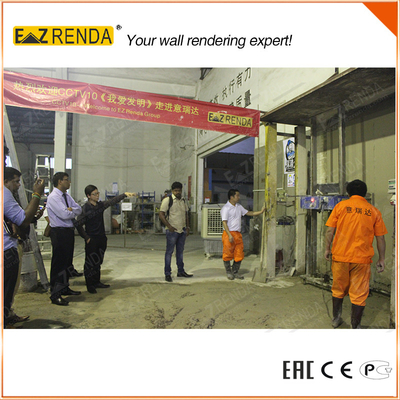 Clay Block House automatic plastering machine Internal Cement Wall