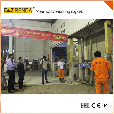 Clay Block House automatic plastering machine Internal Cement Wall