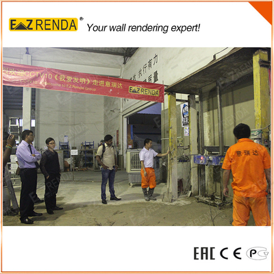 Clay Block House automatic plastering machine Internal Cement Wall