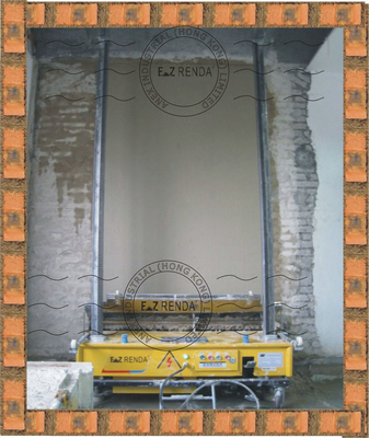 Ez Renda Yellow Automatic Rendering Machine for Construction Wall with 1200mm Plastering Trowel