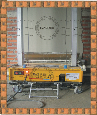 Cement Plaster Rendering Machine EZ RENDA 500mm Width For Mortar Construction