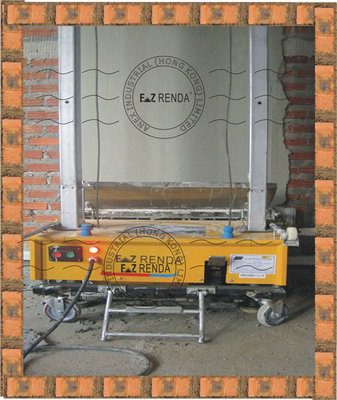 High Efficiency Automatic Cement Mortar Wall Rendering Machine 2.2Kw With 1000mm Plastering Trowel