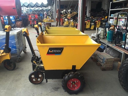 Portable Electric Wheelbarrow With Battery Mobile Machinery Barrow Trolley 600kg Load Capacity