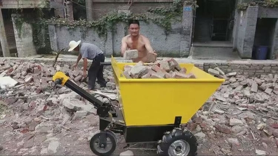 48V 650W Mobile Wheelbarrow With Battery Eletric Construction Cart 600kg Capacity
