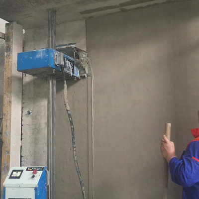 Building Rendering Walls Machine Automatic Plastering Equipment Easy Moving And Install